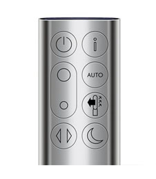 The Dyson Pure Hot + Cool™ fan heater. Comes with a remote control. 
